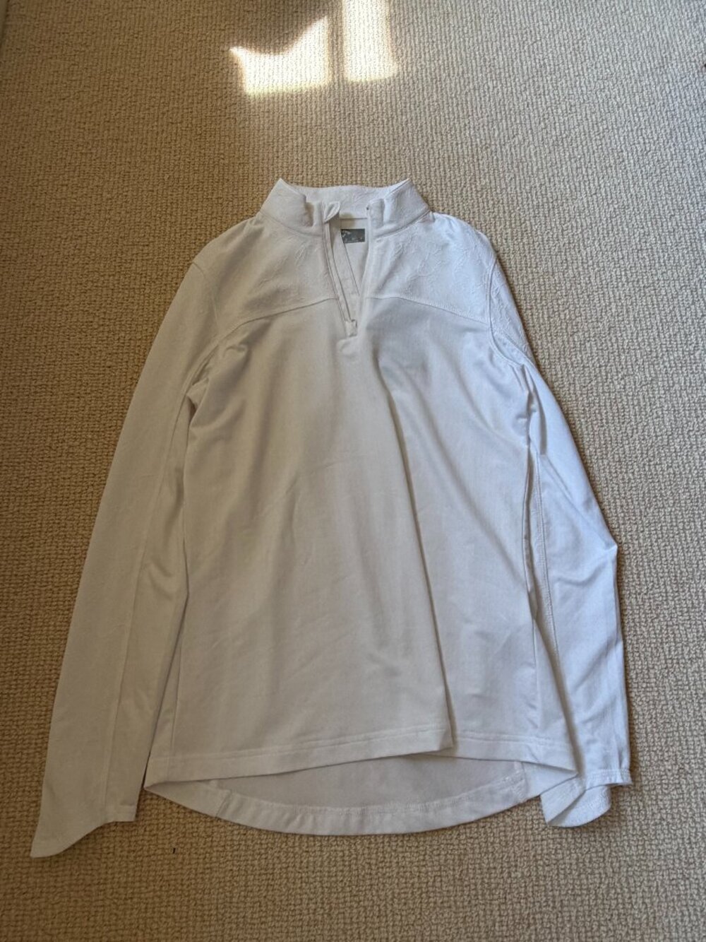 Callaway Weather Series White Long Sleeve Golf Pullover
